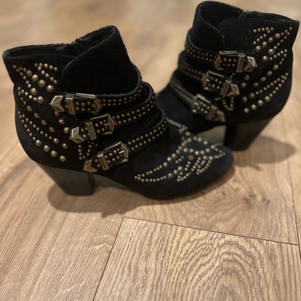ASH Studded Black Buckles Bootie Joyce size 38